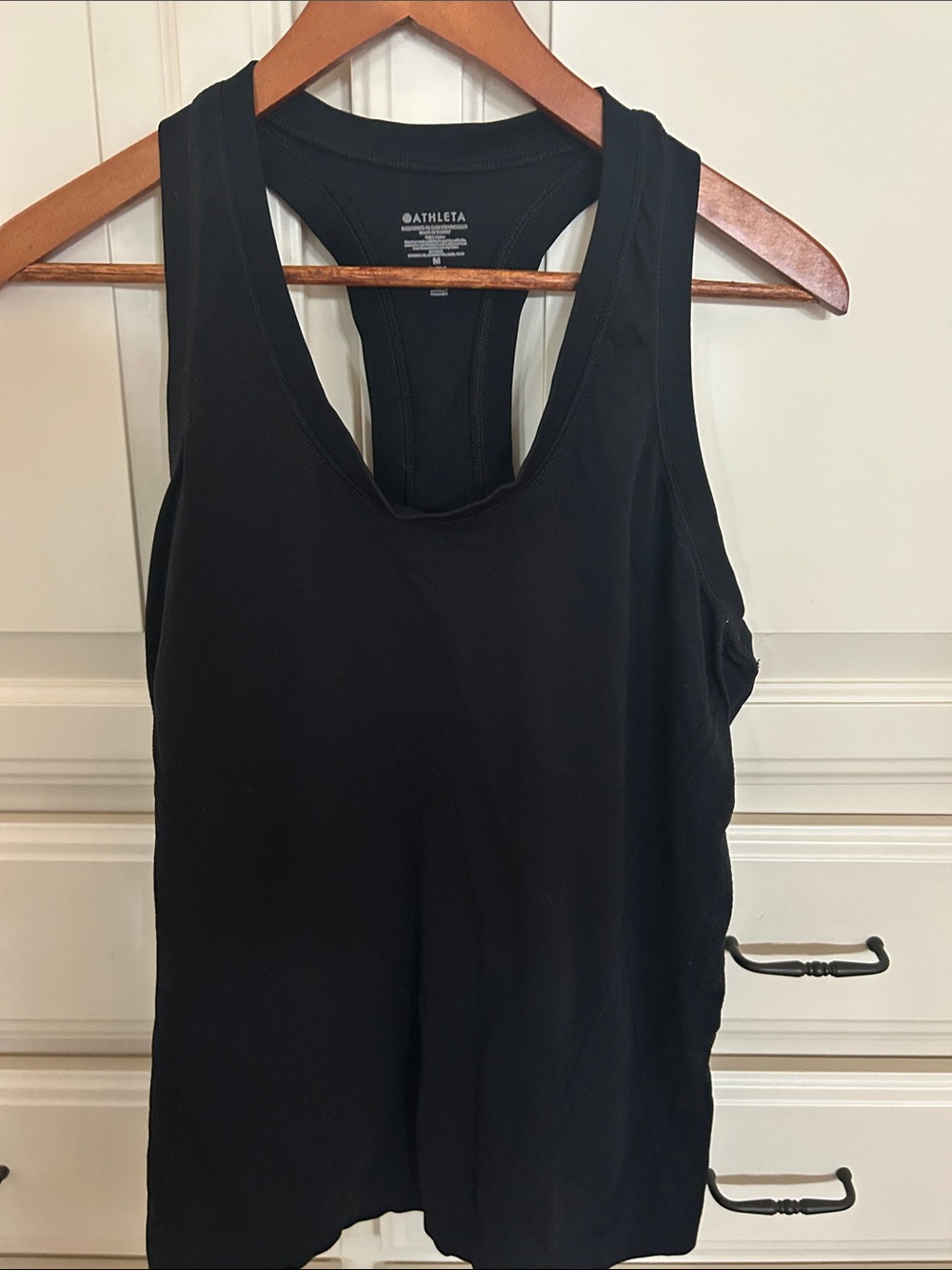 Athleta Black Scoop Neck Racerback Tank